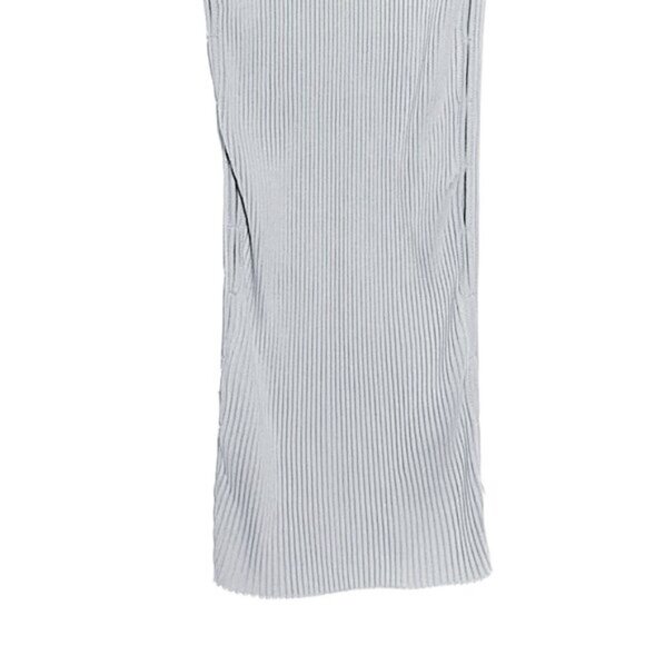 NEW Zara Women's LONG RIBBED SKIRT Greyish - Picture 12 of 13